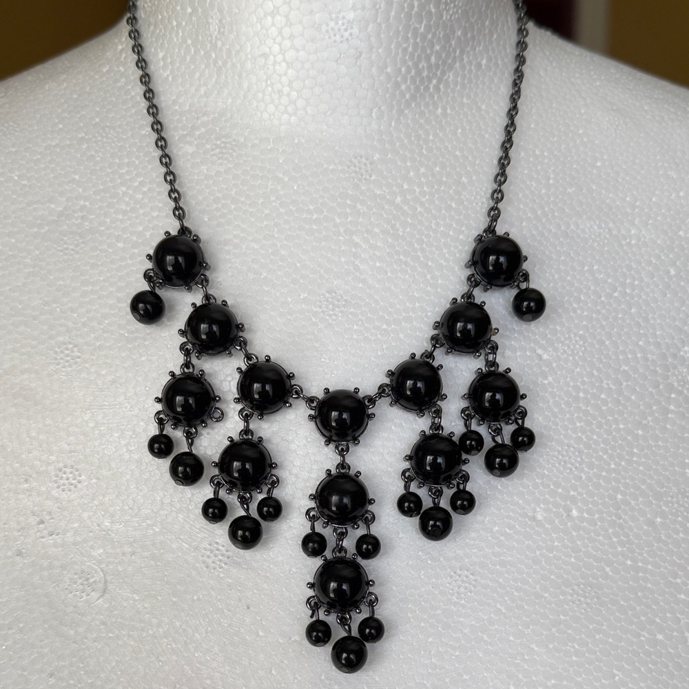 Black Statement Bib Necklace - Women Jewelry
